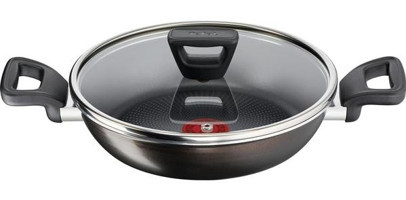 Tefal 2X XL C38470 Plastik Saplı Alüminyum 24 cm Sahan Tava Siyah