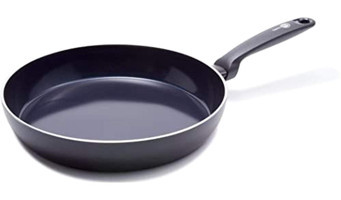 Greenpan Torino Plastik Saplı Seramik 24 cm Kızartma Tava Siyah