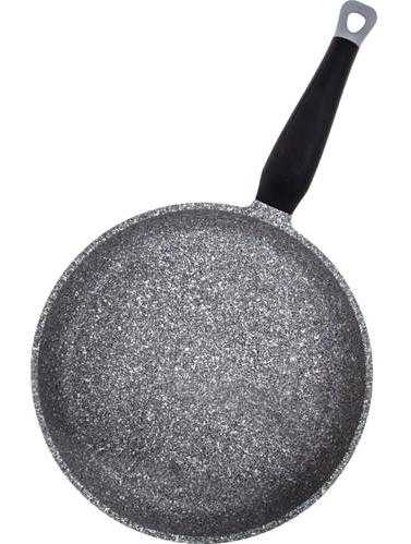 Aryıldız Alu Plastik Saplı Granit 28 cm Düz Tava Gri