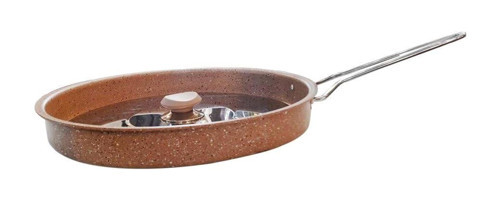 O.M.S 3222.32.SKHV Metal Saplı Alüminyum 32 cm balık Tava Siyah