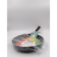 Emel Tetra Plastik Saplı Granit 24 cm Düz Tava Siyah