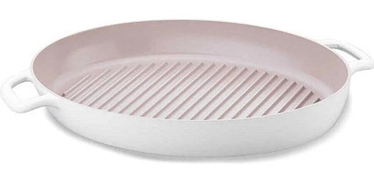 Korkmaz Gusto Seramik 35x25 cm Grill Tava Beyaz