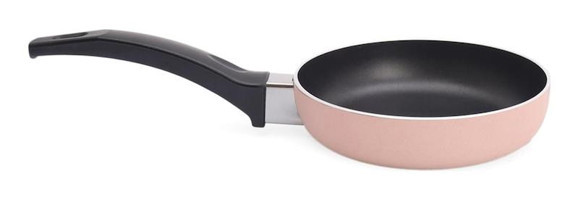 Nishev Asorti Renkler Plastik Saplı Teflon 12 cm Sos Tava Açık Pembe