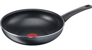 Tefal Elegance C3671902 Plastik Saplı Titanyum 28 cm Wok Tava Siyah