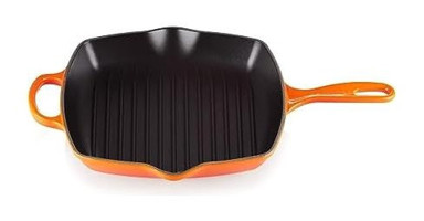 Le Creuset Kare Döküm Saplı Demir Döküm 26 cm Grill Tava Turuncu