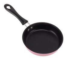 Tissting Mini Plastik Saplı Paslanmaz Çelik 12 cm Kızartma Tava Pembe