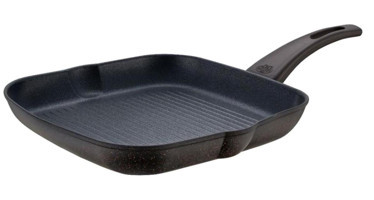 Ballarini Cervinia Plastik Saplı Alüminyum 28 cm Grill Tava Siyah