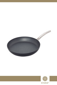 Esse Metal Saplı Granit 28 cm Düz Tava Siyah
