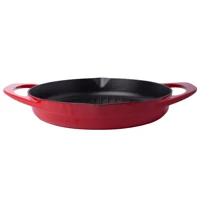 Pot Art Döküm 30 cm Grill Tava Kırmızı