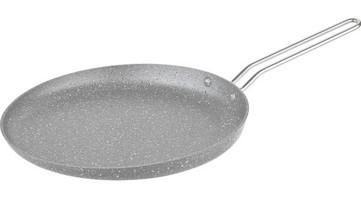 O.M.S 3234000728GRI Metal Saplı Alüminyum 28 cm Krep Tava Gri