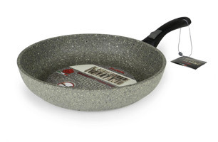 Flonal Cookware Monolite Magma-Tech Plus Plastik Saplı Alüminyum 32 cm Düz Tava Gri