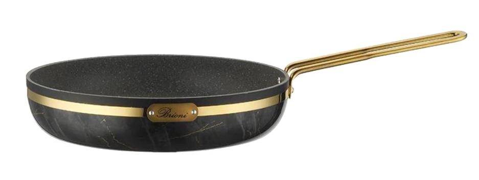 Brioni Selection Metal Saplı Alüminyum 26 cm Düz Tava Siyah
