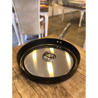 Zest ZHGT-34 Çelik 34 cm Balık - Gözleme Tava Siyah
