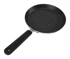 Generic Plastik Saplı Alüminyum 15 cm Gözleme Tava Siyah