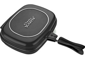 Schafer Myra Plastik Saplı Döküm 32 cm Grill Tava Siyah