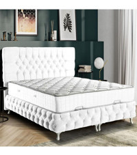 Setay Cappy 90x200 cm Başlıklı Yataklı Sandıklı Tek Kişilik Baza Seti Beyaz