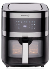 Korkmaz Air Vision Airfryer 7.5 lt Az Yağlı Fritöz Siyah