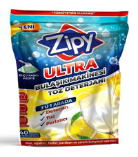 Zipy Ultra Limon Toz Bulaşık Makinesi Deterjanı 40 Adet