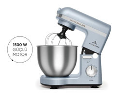 Karaca Mastermaid Chef 1500 W Hamur Yoğurma Çırpıcı Mavi Standlı Mikser