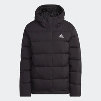 Adidas Helionic J HG8747 Kaz Tüyü Kapüşonlu Fermuarlı Kemersiz Kalın Siyah Dik Yaka Kadın Mont