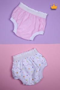 Babyhola Yüksek Emici Lüks Kalp Desenli Pembe 20-25 kg 2'li Sızdırmayan Yıkanabilir Alıştırma Külodu
