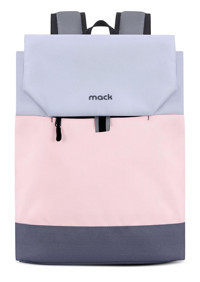 Mack Zen Eco Mce-1302 13-14 inç Kumaş Su Geçirmez Sırt Laptop Çantası Gri-Pembe