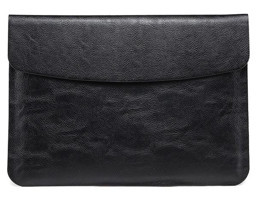 Szykd A1534 12 inç Suni Deri Su Geçirmez Kılıf Laptop Çantası Siyah