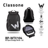 Classone Energy BP-WTX104 15.6 inç Kumaş Su Geçirmez Sırt Laptop Çantası Gri