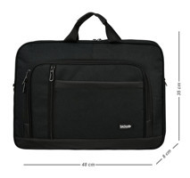 Barberri 17 inç Kumaş Su Geçirmez El-Omuz Laptop Çantası Siyah