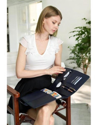 Terzi Bey 13-14 inç Deri Su Geçirmez Kılıf Laptop Çantası Lacivert