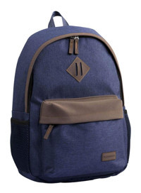 Classone BP-V161LK 15.6 inç Kumaş Su Geçirmez Sırt Laptop Çantası Kahverengi-Lacivert