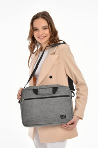 The Moda West 15.6 inç Kumaş El-Omuz Laptop Çantası Gri