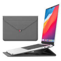 Teknet Store A2179-A2337-A2338 13-14.9 inç Deri Su Geçirmez Kılıf Laptop Çantası Gri