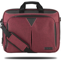 Classone Taranto VP3005 15.6 inç Kumaş Su Geçirmez El-Omuz Laptop Çantası Bordo