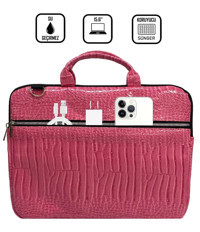 The Moda West 13-14-15.6 inç Kumaş El-Omuz Laptop Çantası Pembe