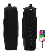 Case Club 1408 17.3 inç Kumaş Su Geçirmez Sırt Laptop Çantası Siyah