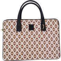 Minbag Marin 13 inç Polyester Su Geçirmez El-Omuz Laptop Çantası Kahverengi