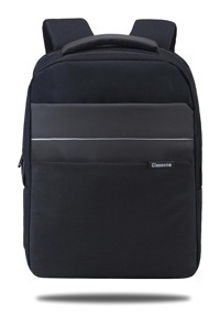 Classone Messina 15.6 inç Kumaş Su Geçirmez Sırt Laptop Çantası Siyah
