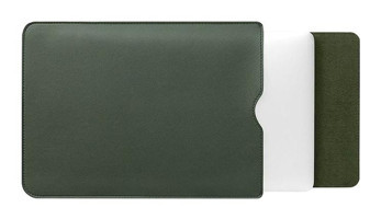 Gubisi 15 inç Deri Su Geçirmez El-Omuz Laptop Çantası Koyu Yeşil