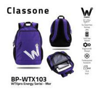 Classone Energy BP-WTX103 15.6 inç Kumaş Su Geçirmez Sırt Laptop Çantası Mor