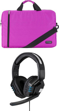 Classone Wtxpro WTX209 15.6 inç Kumaş Su Geçirmez El-Omuz Laptop Çantası Pembe