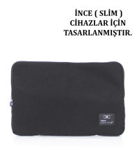 Case Club 17.3 inç File Sünger Kılıf Laptop Çantası Siyah