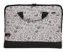 Moserini Taban Korumalı 15.6 inç Kumaş El-Omuz Laptop Çantası Krem