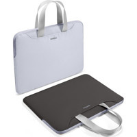 Tomtoc Light A21D3B1 13.5-14 inç Kumaş Su Geçirmez El-Omuz Laptop Çantası Füme-Mavi