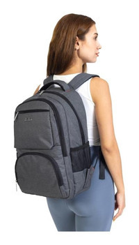 Case Club 13.3-14 inç Kumaş Su Geçirmez Sırt Laptop Çantası Gri