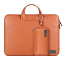 Novstrap Sleeve 15 inç Deri Su Geçirmez Kılıf Laptop Çantası Kahverengi