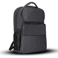 Plm Octagon 15.6 inç Keten Kumaş Su Geçirmez Sırt Laptop Çantası Antrasit