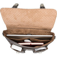 Bouletta Olympus TN1 13 inç Deri Su Geçirmez El-Omuz Laptop Çantası Gri