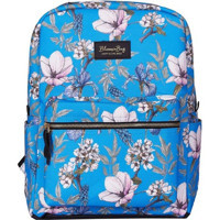 BloominBag Çiçek Desenli 13-14 inç Kumaş El-Omuz Laptop Çantası Mavi