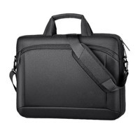 Wslcn 15 inç Oxford Kumaş Su Geçirmez El-Omuz Laptop Çantası Siyah